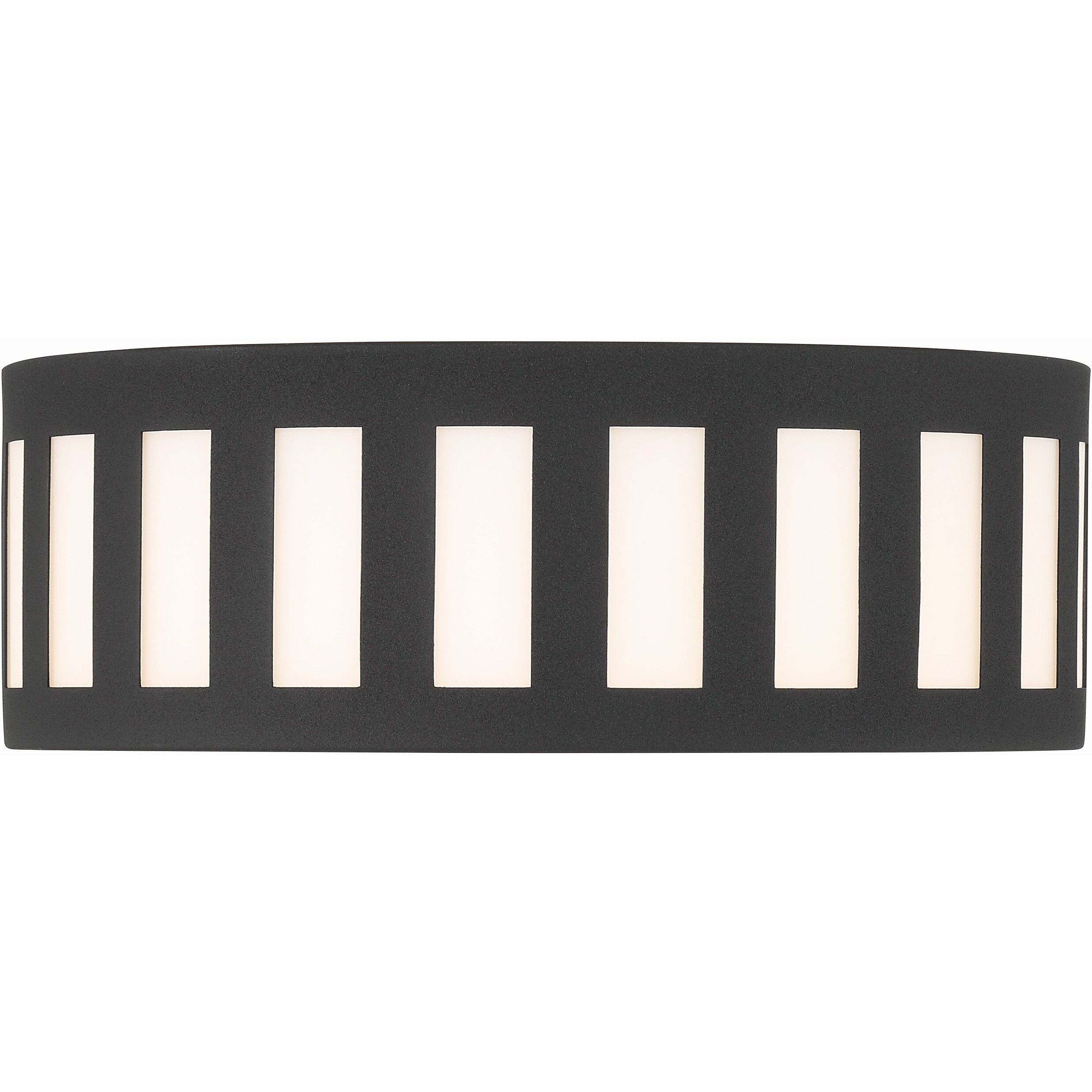 Kendal 3 Light 14 inch Black Forged Flush Ceiling Light