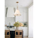 Broche 4 Light 18 inch Antique Gold Pendant Ceiling Light