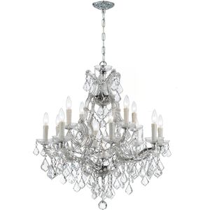 Maria Theresa 13 Light 29 inch Polished Chrome Chandelier Ceiling Light in Clear Italian
