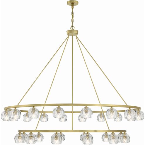 Aragon 30 Light 60 inch Soft Brass Chandelier Ceiling Light