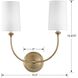 Sylvan Sconce Wall Light in Vibrant Gold