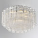 Addis 7 Light 22.25 inch Polished Chrome Flush Mount Ceiling Light in Tronchi Glass Clear