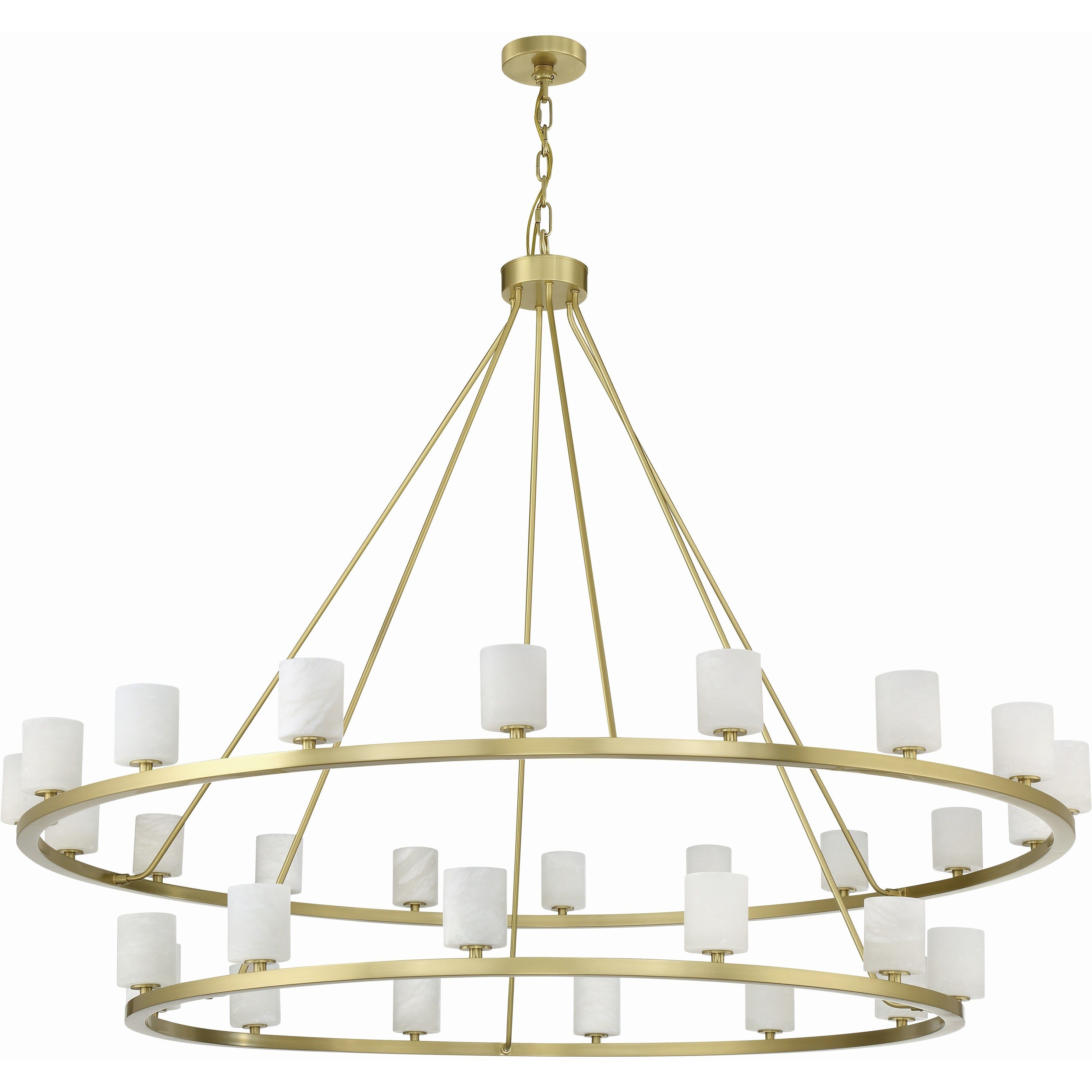 Aragon 30 Light 58.75 inch Soft Brass Chandelier Ceiling Light