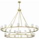 Aragon 30 Light 58.75 inch Soft Brass Chandelier Ceiling Light