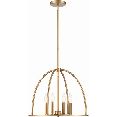 Abbott 4 Light 18 inch Vibrant Gold Chandelier Ceiling Light