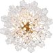Addis 9 Light 22 inch Aged Brass Chandelier Ceiling Light in Tronchi Glass Clear