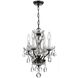 Traditional Crystal 4 Light 11 inch English Bronze Mini Chandelier Ceiling Light in Clear Spectra