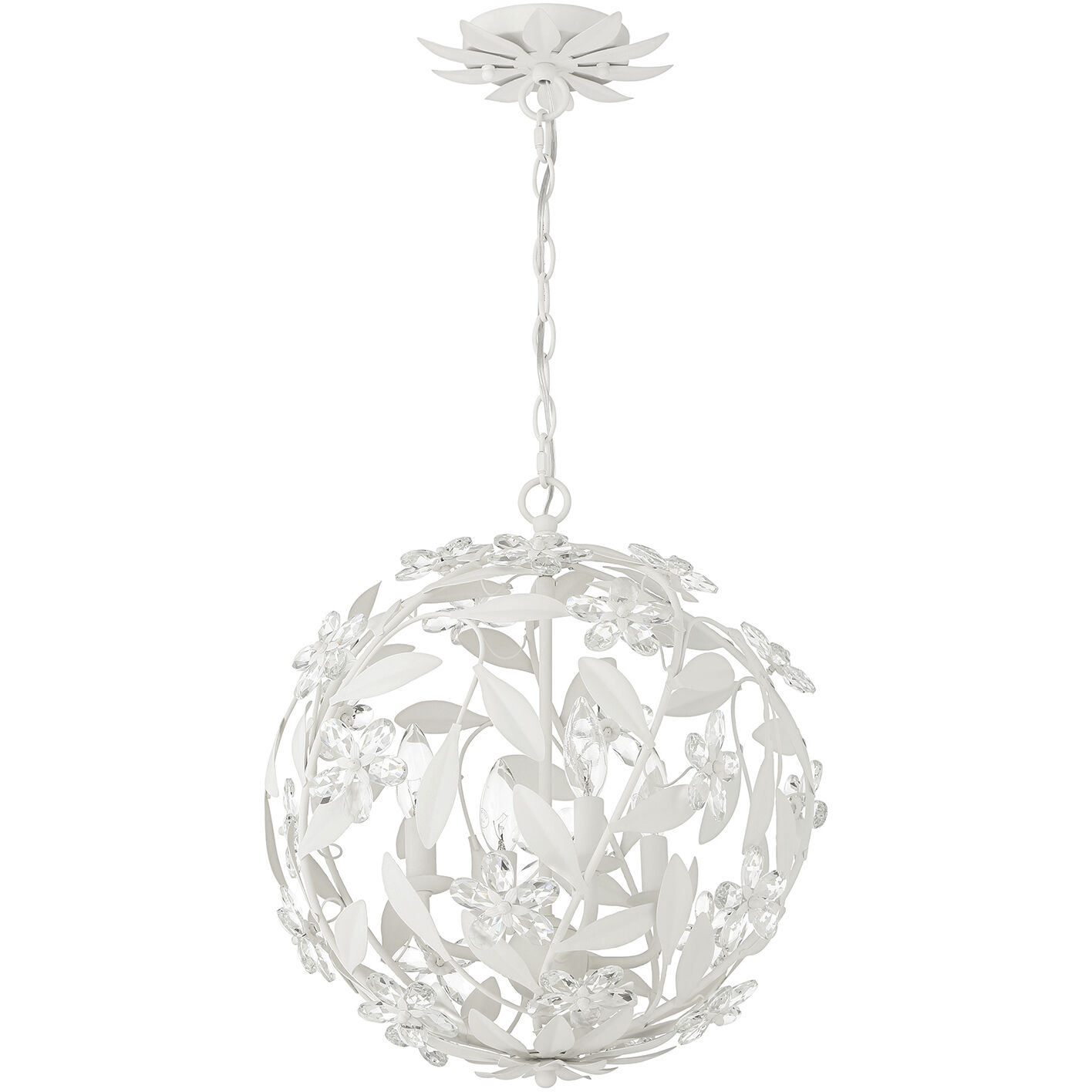 Marselle 4 Light 16.5 inch Matte White Mini Chandelier Ceiling Light