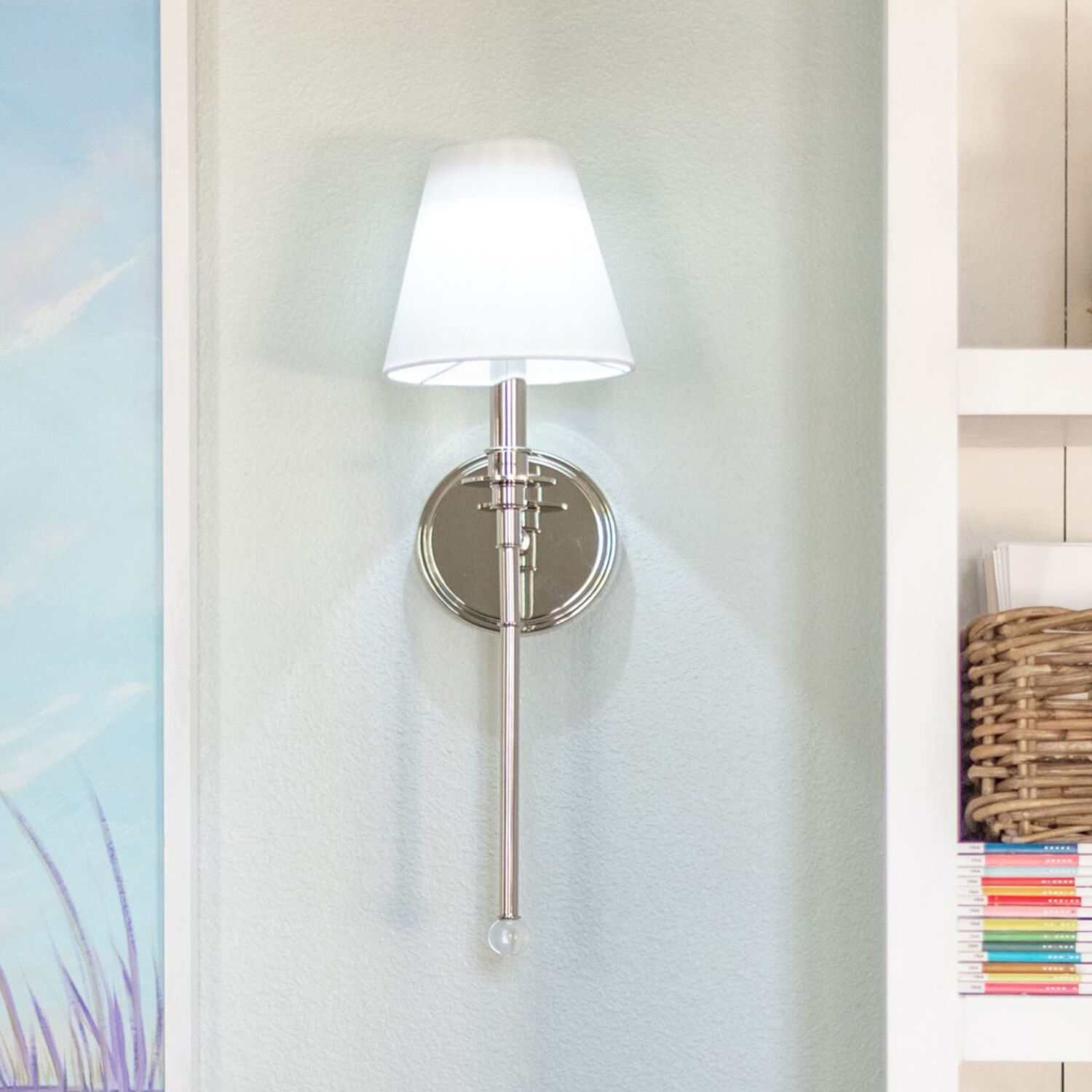 Riverdale Bath Sconce Wall Light in Polished Nickel