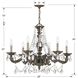 Paris Market 6 Light 28 inch Venetian Bronze Chandelier Ceiling Light in Clear Hand Cut