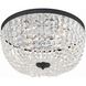 Nola 5 Light 20 inch Black Forged Flush Ceiling Light