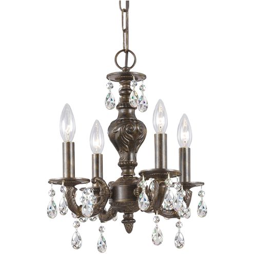 Paris Market 4 Light 13.5 inch Venetian Bronze Mini Chandelier Ceiling Light in Clear Spectra