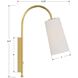 Alexa 13.25 inch 100.00 watt Aged Brass Task Sconce Wall Light