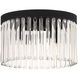 Emory 4 Light 15 inch Black Forged Flush Ceiling Light