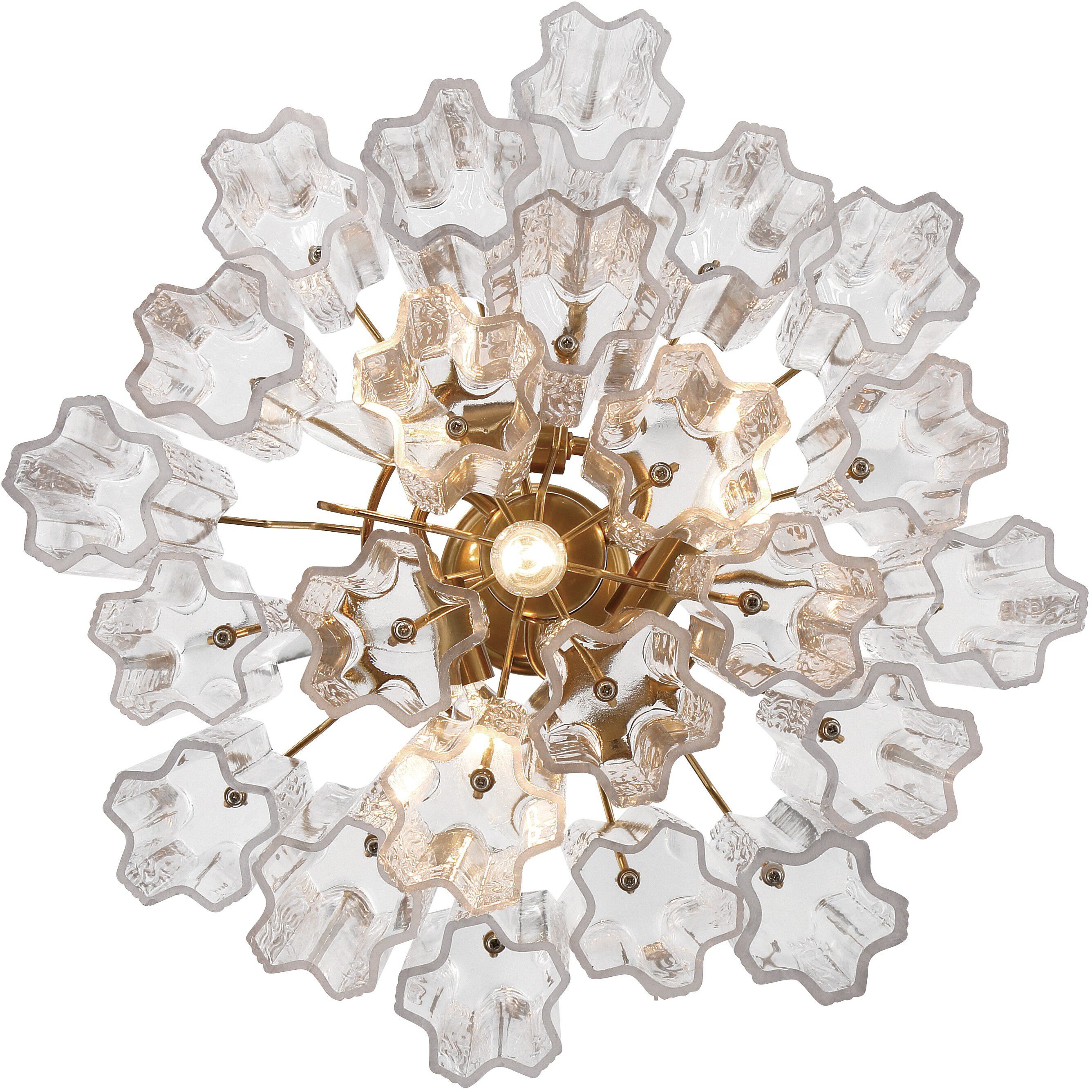 Addis 4 Light 17.75 inch Aged Brass Mini Chandelier Ceiling Light in Clear