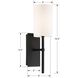 Veronica Bath Sconce Wall Light in Black Forged