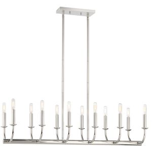 Bailey 12 Light 42 inch Polished Nickel Chandelier Ceiling Light
