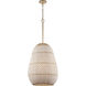 Zanzibar 3 Light 16 inch Soft Gold Pendant Ceiling Light