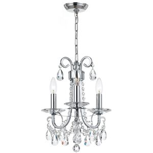 Othello 3 Light 13 inch Polished Chrome Mini Chandelier Ceiling Light in Clear Spectra