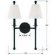 Riverdale 2 Light 15 inch Black Forged Sconce Wall Light