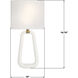 Jori Wall Sconce Wall Light in Aged Brass and Matte White