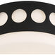 Kirby 2 Light 13.25 inch Black Forged Flush Ceiling Light