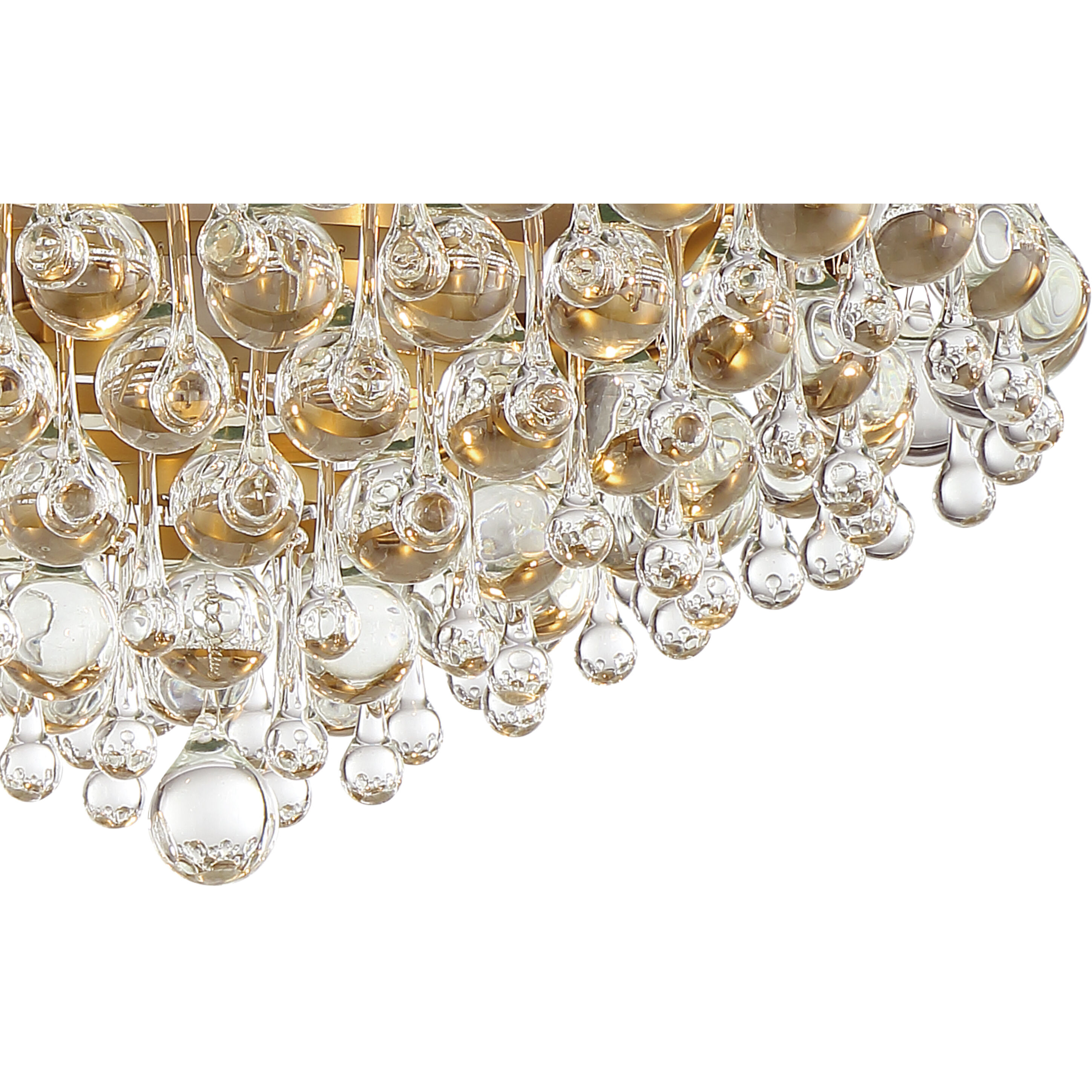 Calypso 6 Light 20 inch Vibrant Gold Flush Ceiling Light