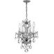 Traditional Crystal 4 Light 11 inch Polished Chrome Mini Chandelier Ceiling Light in Clear Hand Cut
