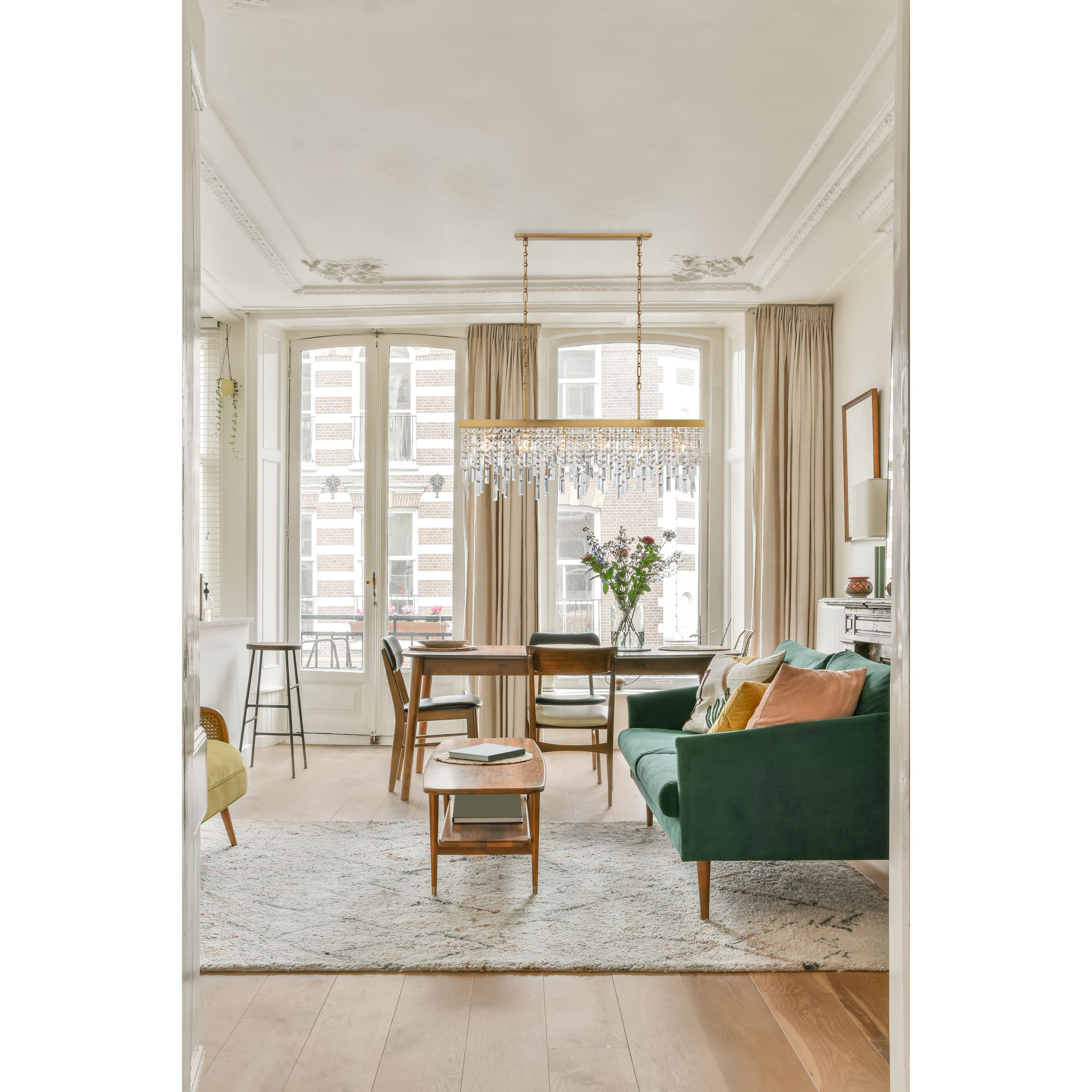 Winfield 6 Light 49 inch Antique Gold Chandelier Ceiling Light