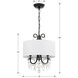 Othello 3 Light 14 inch Matte Black Mini Chandelier Ceiling Light in Clear Hand Cut