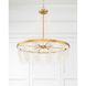 Fiona 4 Light 27 inch Antique Gold Chandelier Ceiling Light in White Glass Beads