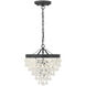 Calypso 3 Light 13 inch Matte Black Mini Chandelier Ceiling Light