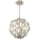 Marselle 4 Light 16.5 inch Antique Silver Mini Chandelier Ceiling Light