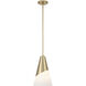 Tori 1 Light 9 inch Vibrant Gold Pendant Ceiling Light