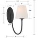 Juno 1 Light 6 inch Black Forged Sconce Wall Light