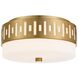 Keaton 2 Light 13.25 inch Vibrant Gold Flush Ceiling Light