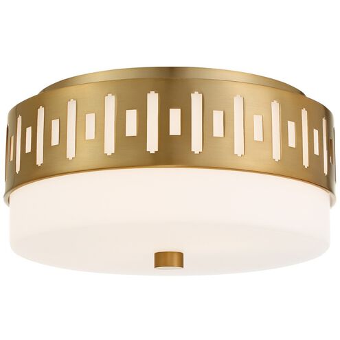 Keaton 2 Light 13.25 inch Vibrant Gold Flush Ceiling Light
