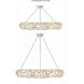 Palla 8 Light 32 inch Antique Silver Chandelier Ceiling Light