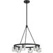 Aragon 6 Light 24 inch Matte Black Chandelier Ceiling Light