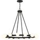 Dakota 15 Light 28 inch Black Chandelier Ceiling Light