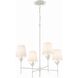 Broche 4 Light 28 inch Matte White Chandelier Ceiling Light