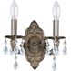 Paris Market Sconce Wall Light in Clear Hand Cut, Venetian Bronze