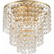Gabrielle 3 Light 14 inch Antique Gold Flush Ceiling Light