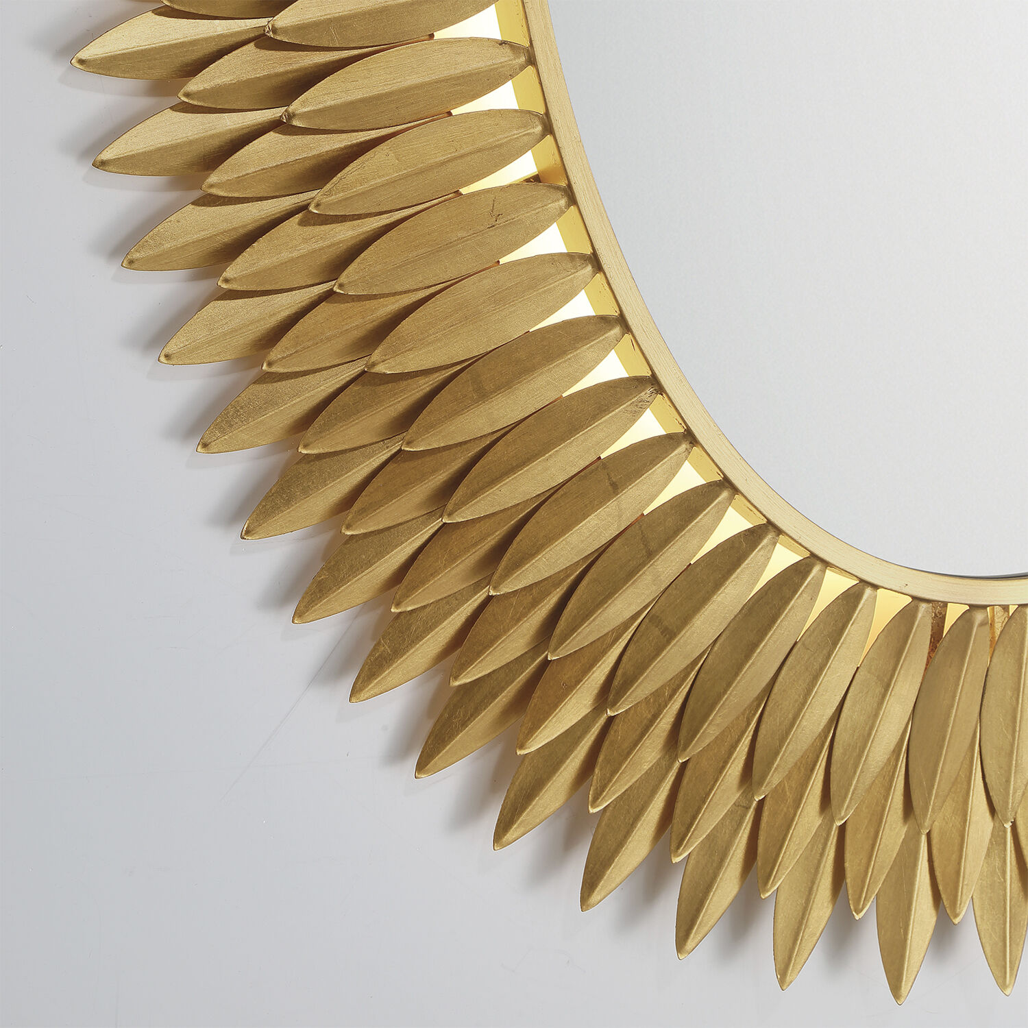 Broche 42.25 X 31.25 inch Antique Gold Mirror