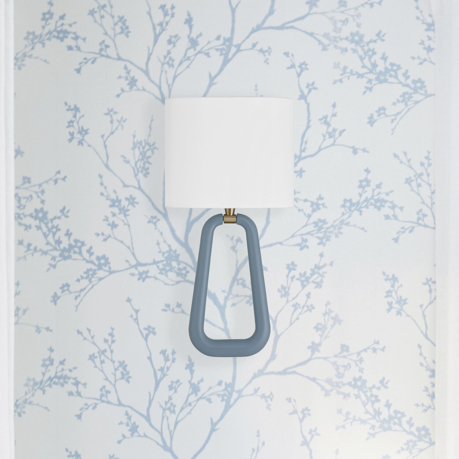 Jori Wall Sconce Wall Light in Aged Brass and Blue