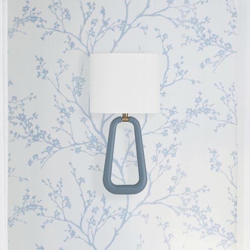 Jori Wall Sconce Wall Light in Aged Brass and Blue