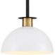 Gigi 1 Light 10 inch Black/Aged Brass Mini Pendant Ceiling Light