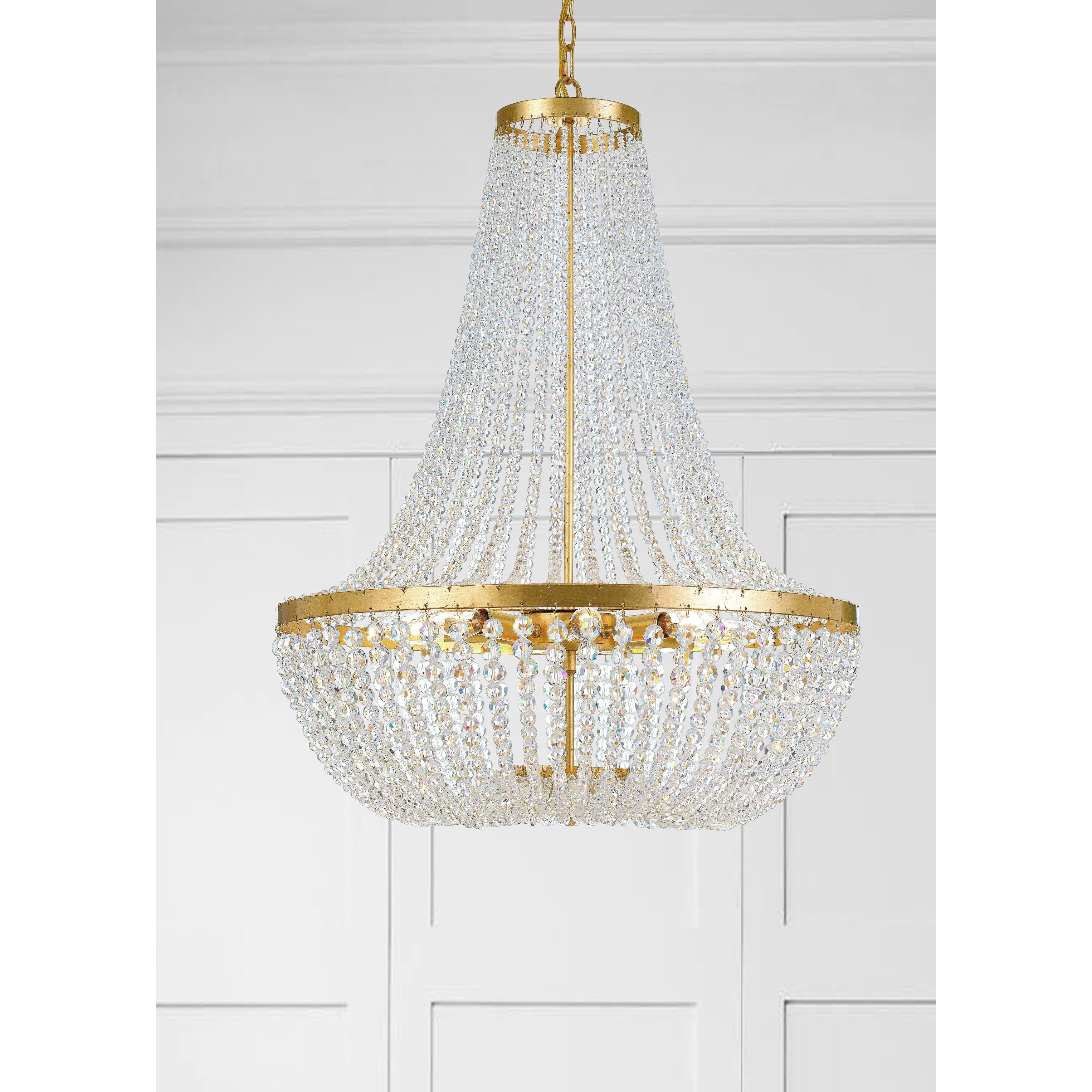 Rylee 8 Light 24.75 inch Antique Gold Chandelier Ceiling Light