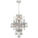 Traditional Crystal 4 Light 11 inch Wet White Mini Chandelier Ceiling Light in Clear Spectra