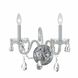 Traditional Crystal Sconce Wall Light in Clear Swarovski Strass, Polished Chrome